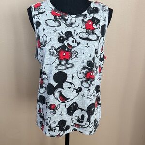 Disney Heather Gray Cotton Blend Tank Top